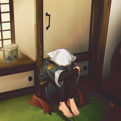 This is a pixiv picture whose title is 帰りたいなぁ….