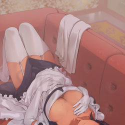 This is a pixiv picture whose title is 息抜きメイド.