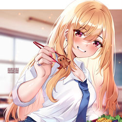 This is a pixiv picture whose title is 喜多川海夢.