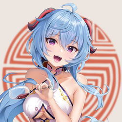 This is a pixiv picture whose title is 甘雨.