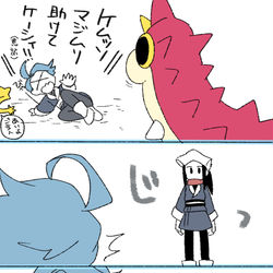 This is a pixiv picture whose title is みんな大好きケムッソイベント.