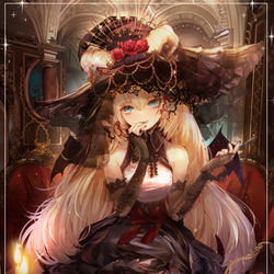 This is a pixiv picture whose title is 闇の魔法使いの館.