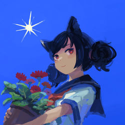 This is a pixiv picture whose title is 赤いガーベラ.