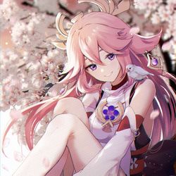 This is a pixiv picture whose title is 八重神子.