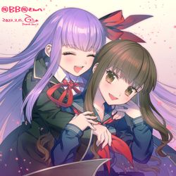 This is a pixiv picture whose title is 【Skeb】BBと白野（女）.