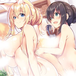 This is a pixiv picture whose title is このはとゆきは。お風呂.