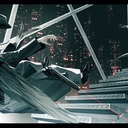 This is a pixiv picture whose title is bullet in a gun.
