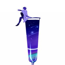 This is a pixiv picture whose title is 流れ星グラス.