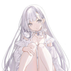 This is a pixiv picture whose title is 白い子.