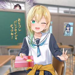 This is a pixiv picture whose title is 「転校してきました！よろ～」.
