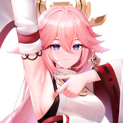 This is a pixiv picture whose title is 八重神子.