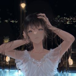 This is a pixiv picture whose title is 海月.