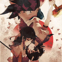 This is a pixiv picture whose title is saint and sinner.