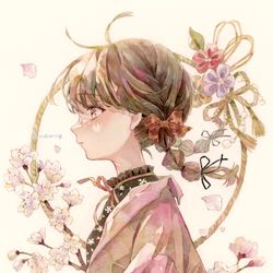 This is a pixiv picture whose title is 透明水彩＊春を告げる.