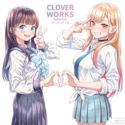 This is a pixiv picture whose title is 「着せ恋&明日ちゃん」　CloverWorks2作品.