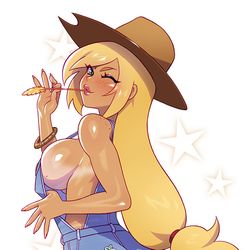 This is a pixiv picture whose title is Applejack's overalls.