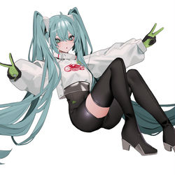 This is a pixiv picture whose title is レーシングミク.