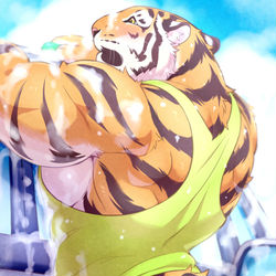 This is a pixiv picture whose title is 洗車のアルバイト.