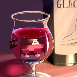This is a pixiv picture whose title is しろくまバー.