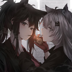 This is a pixiv picture whose title is 【シガーキス】テキサス×ラップランド.