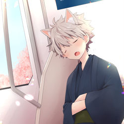 This is a pixiv picture whose title is 居眠り/よそのこ.