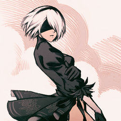 This is a pixiv picture whose title is 2B.