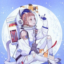 This is a pixiv picture whose title is SPACE CATS💫.