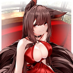 This is a pixiv picture whose title is Akagi.