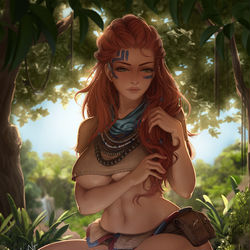 This is a pixiv picture whose title is Aloy.