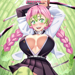 This is a pixiv picture whose title is Mitsuri Kanroji (KnY).