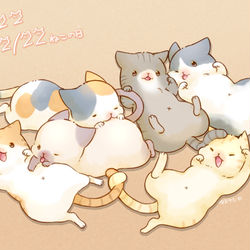 This is a pixiv picture whose title is ねこの日。.