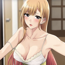 This is a pixiv picture whose title is marin woke up.