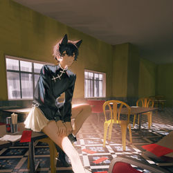 This is a pixiv picture whose title is Nya.