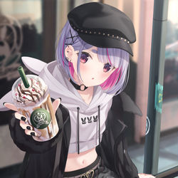 This is a pixiv picture whose title is 🐰💜.