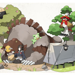 This is a pixiv picture whose title is ガチグマたち.