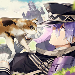 This is a pixiv picture whose title is 春の日差しと猫.