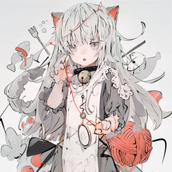 This is a pixiv picture whose title is 絵(猫の日).