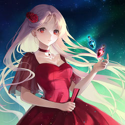 This is a pixiv picture whose title is 薔薇.