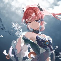 This is a pixiv picture whose title is 心海.