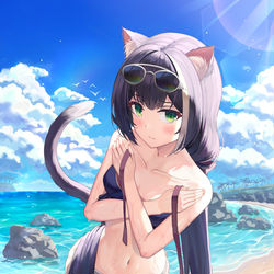 This is a pixiv picture whose title is 海辺のキャル.