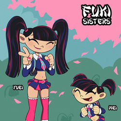 This is a pixiv picture whose title is Fuki Sisters.