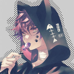 This is a pixiv picture whose title is 猫の日に遅刻したひと.
