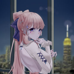 This is a pixiv picture whose title is 心海.