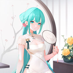 This is a pixiv picture whose title is 韶華 初音ミク.