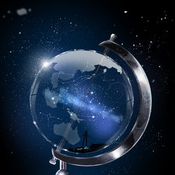 This is a pixiv picture whose title is 星座の見える地球儀.