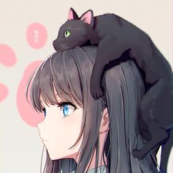 This is a pixiv picture whose title is 猫の日🐈.