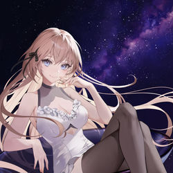 This is a pixiv picture whose title is 🍸🌌.