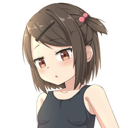 This is a pixiv picture whose title is スク水の位置調整中の子.