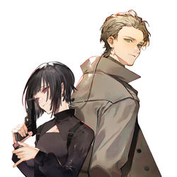 This is a pixiv picture whose title is 少女と機械の相棒.