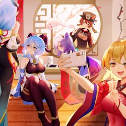 This is a pixiv picture whose title is 原神新年贺图.